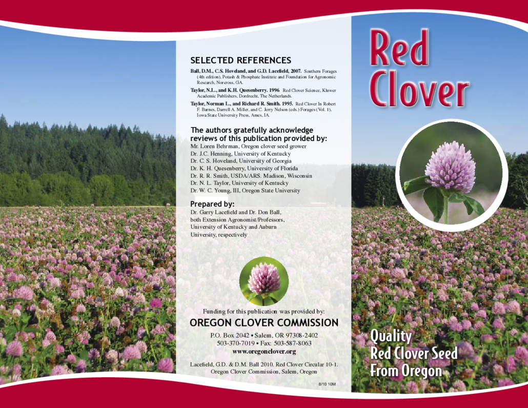 thumbnail of Oregon Clover Commission: Red Clover Brochure